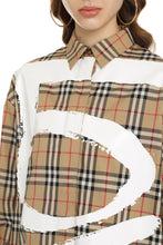 Load image into Gallery viewer, Oversize Vintage-check motif shirt
