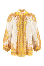 Load image into Gallery viewer, Gathered printed blouse
