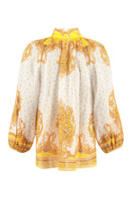 Load image into Gallery viewer, Gathered printed blouse
