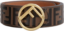 Load image into Gallery viewer, Leather belt with all-over logo
