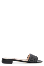Load image into Gallery viewer, Leather slides with logo
