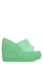 Load image into Gallery viewer, Leather platform slides
