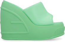 Load image into Gallery viewer, Leather platform slides
