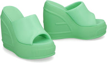 Load image into Gallery viewer, Leather platform slides
