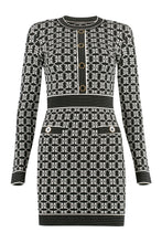 Load image into Gallery viewer, Jacquard knit mini-dress
