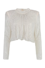 Load image into Gallery viewer, Long sleeve rhinestones top
