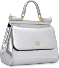 Load image into Gallery viewer, Sicily crocodile print leather handbag
