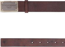 Load image into Gallery viewer, Leather belt with buckle
