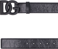 Load image into Gallery viewer, Leather belt with metal buckle
