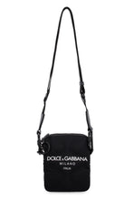 Load image into Gallery viewer, Leather and nylon messenger bag
