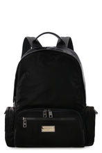 Load image into Gallery viewer, Nero Sicilia Dna logo detail nylon backpack
