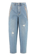 Load image into Gallery viewer, Fringed loose-fit jeans
