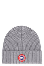 Load image into Gallery viewer, Artic Disc ribbed knit beanie
