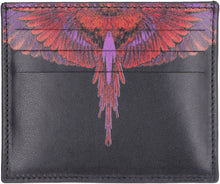 Load image into Gallery viewer, Red Wings print leather card holder
