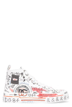Load image into Gallery viewer, Canvas high-top sneakers with patches
