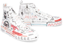 Load image into Gallery viewer, Canvas high-top sneakers with patches
