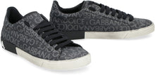 Load image into Gallery viewer, Portofino leather and fabric low-top sneakers

