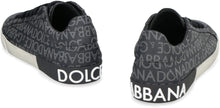 Load image into Gallery viewer, Portofino leather and fabric low-top sneakers
