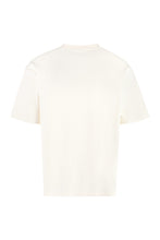 Load image into Gallery viewer, Slogan à Fleurs cotton crew-neck T-shirt
