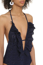 Load image into Gallery viewer, One-piece swimsuit with ruffles
