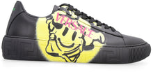 Load image into Gallery viewer, Greca logo detail leather sneakers
