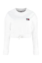 Load image into Gallery viewer, Cotton crew-neck sweatshirt with logo
