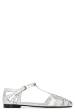 Load image into Gallery viewer, Rainbow leather flat sandals
