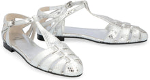 Load image into Gallery viewer, Rainbow leather flat sandals
