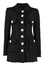 Load image into Gallery viewer, Single-breasted mixed wool tweed jacket
