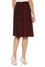 Load image into Gallery viewer, Embellished button tweed skirt
