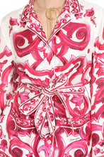 Load image into Gallery viewer, Printed silk pajama shirt
