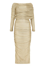 Load image into Gallery viewer, Draped pencil dress
