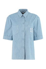 Load image into Gallery viewer, Short sleeve denim shirt
