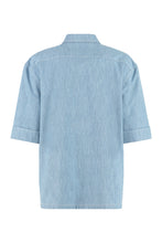 Load image into Gallery viewer, Short sleeve denim shirt
