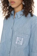 Load image into Gallery viewer, Short sleeve denim shirt
