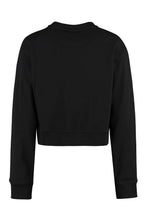 Load image into Gallery viewer, Cotton crew-neck sweatshirt with logo
