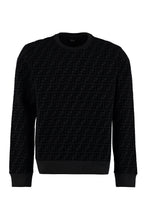 Load image into Gallery viewer, Cotton crew-neck sweatshirt with logo
