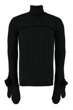 Load image into Gallery viewer, Ribbed wool turtleneck sweater
