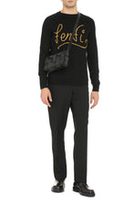 Load image into Gallery viewer, Logo print ribbed knit pullover
