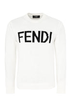 Load image into Gallery viewer, Wool sweater with logo intarsia
