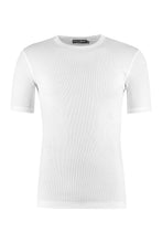 Load image into Gallery viewer, Ribbed cotton crew-neck t-shirt
