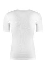 Load image into Gallery viewer, Ribbed cotton crew-neck t-shirt

