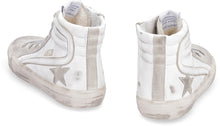Load image into Gallery viewer, Slide leather high-top sneakers
