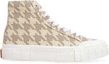 Load image into Gallery viewer, Palm Dogstooth canvas high-top sneakers
