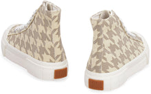 Load image into Gallery viewer, Palm Dogstooth canvas high-top sneakers
