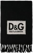 Load image into Gallery viewer, Wool blend scarf with logo intarsia
