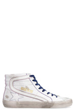 Load image into Gallery viewer, Slide leather high-top sneakers
