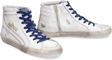Load image into Gallery viewer, Slide leather high-top sneakers
