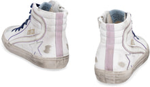 Load image into Gallery viewer, Slide leather high-top sneakers
