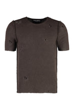 Load image into Gallery viewer, Worn-out details knit t-shirt
